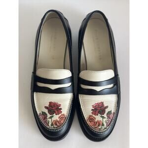 DUKE & DEXTER Rose Leather Penny Loafers Handmade US Sz 5